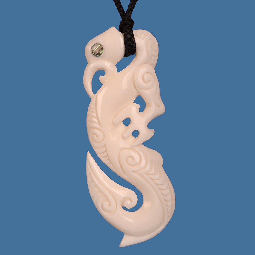 Bone Manaia hook pendant- BPL002