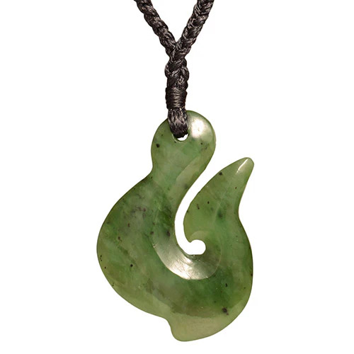 GC046- Greenstone Hook Pendant