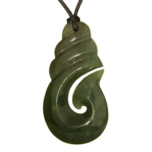 GC059- Greenstone Hook Pendant
