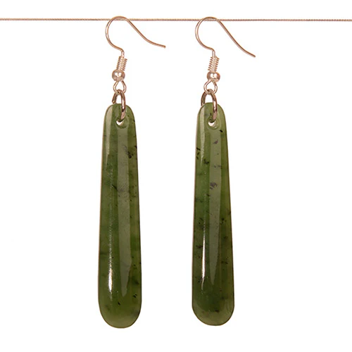GE005- Greenstone Drop Earrings