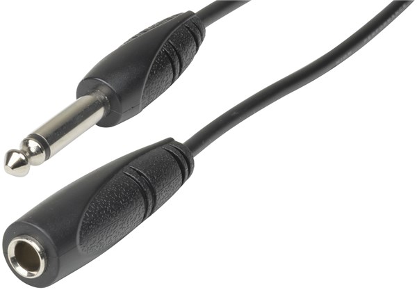 LEAD AUDIO 6.5MM MONO PLG - SKT 5M