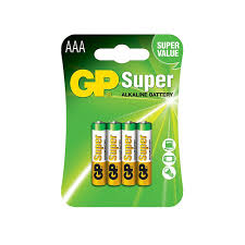 GP Super alkaline AAA 4 PKT Batteries