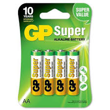GP Super alkaline AA 4 PKT Batteries