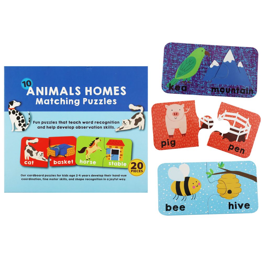 Matching Animals w/Home 20pc Puzzle