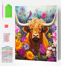 Highland Cow Diamond Art