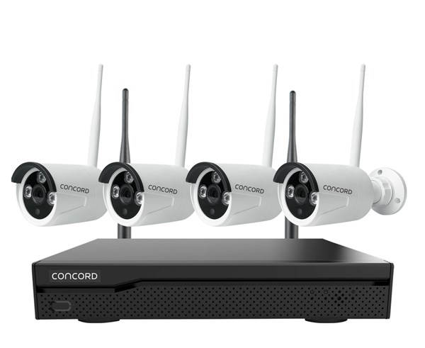 Concord 10 Channel WiFi NVR Kit with 4 x 5MP Bullet Cameras IP66 V4