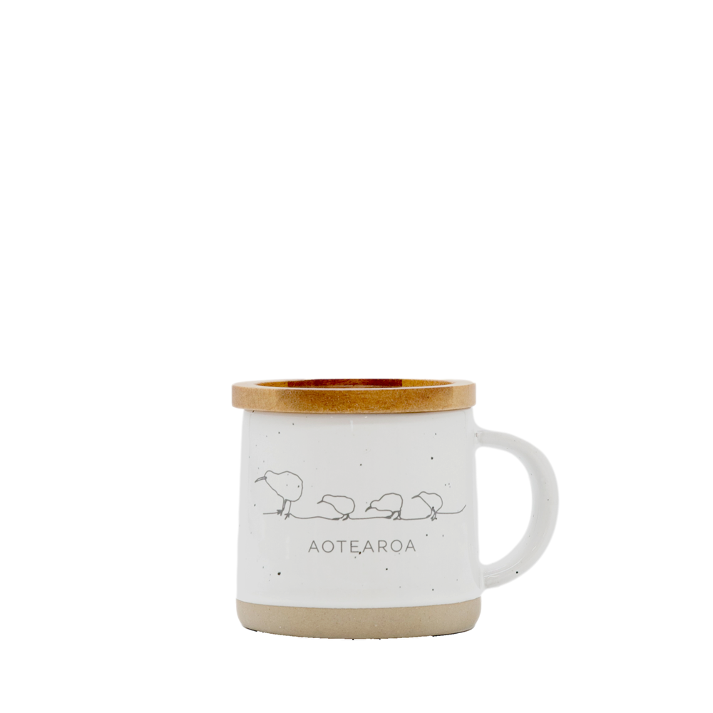 Glazed Ceramic Espresso Mug - Kiwi - Stone