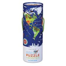 Crocodile Creek World Animals Puzzle + Poster