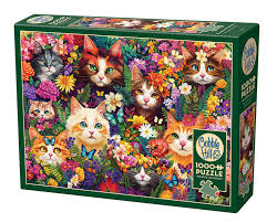 Cobble Hill  Blooming Whiskers, 1000pcs, Compact