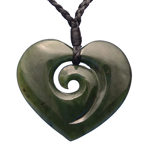 Jade Heart with Koru- JP202