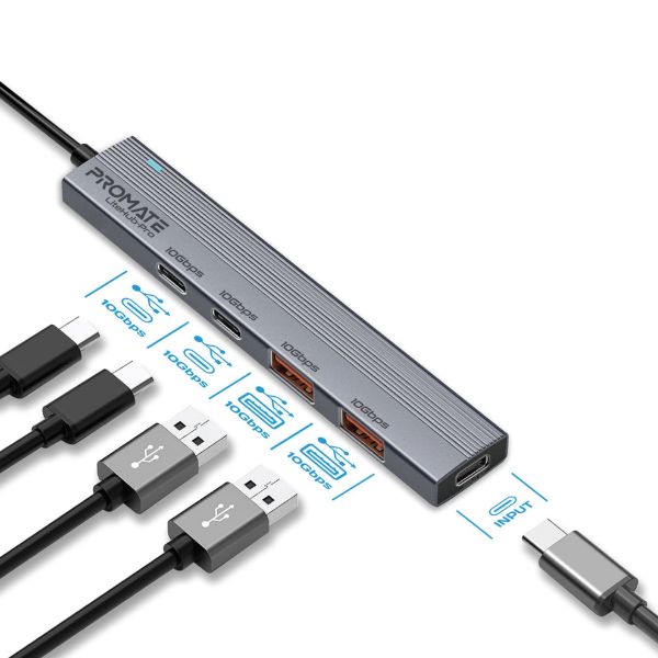4-in-1 USB Multi-Port Ultra Compact Hub USB-C Connector