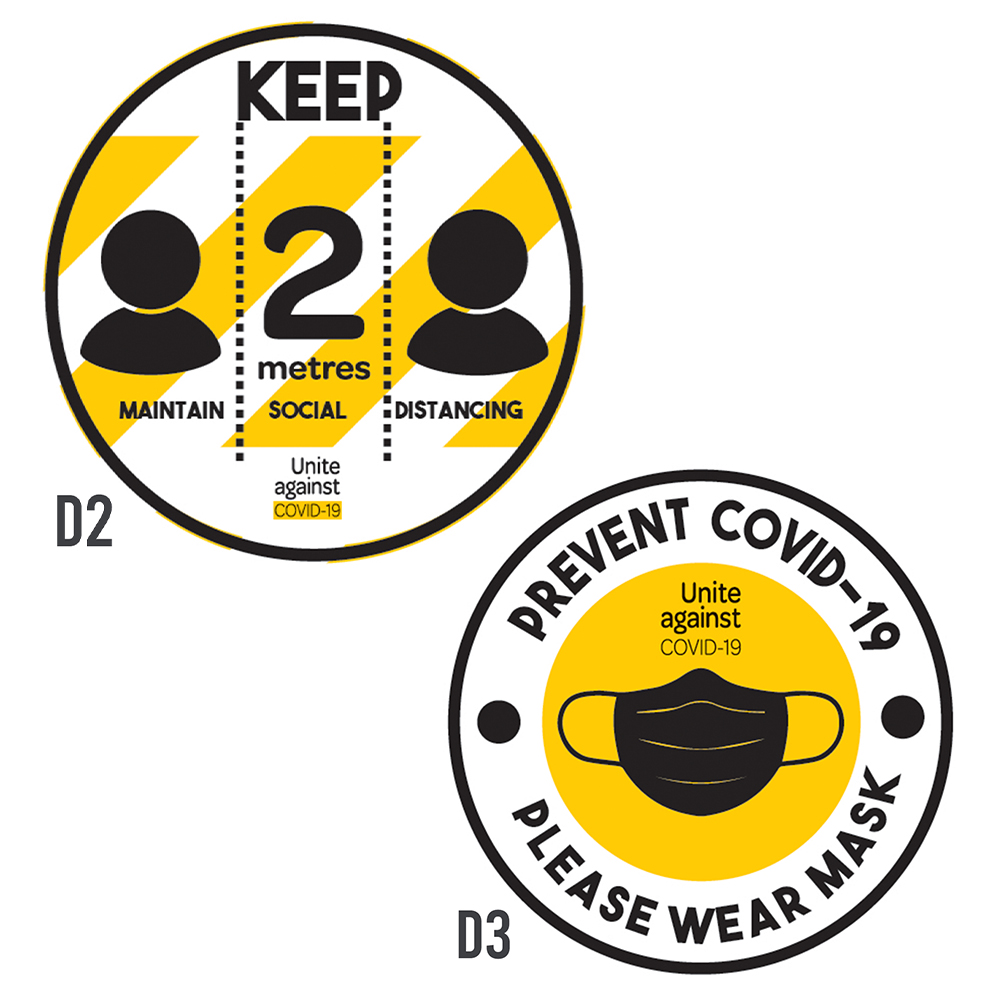 SAFETY FLOOR SIGNS - ROUND