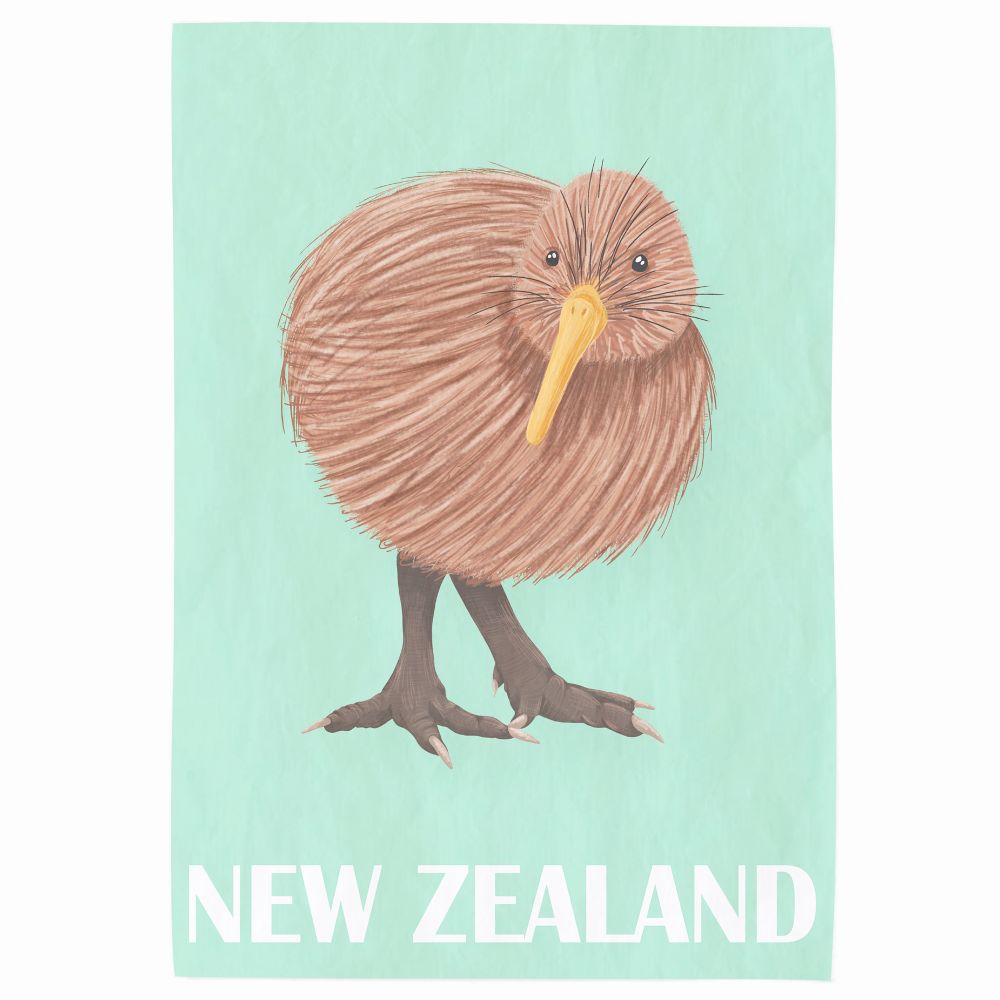 Tea Towel NZ Kiwi New Zealand