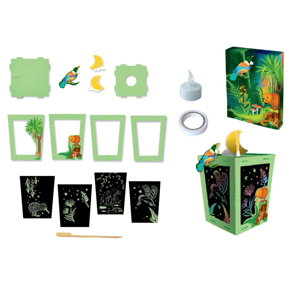 Totally NZ Wildlife Scratch Art Lantern