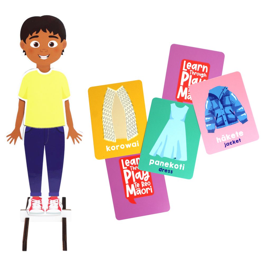 Kakahuria Dress Up Doll – Clothing in Te Reo