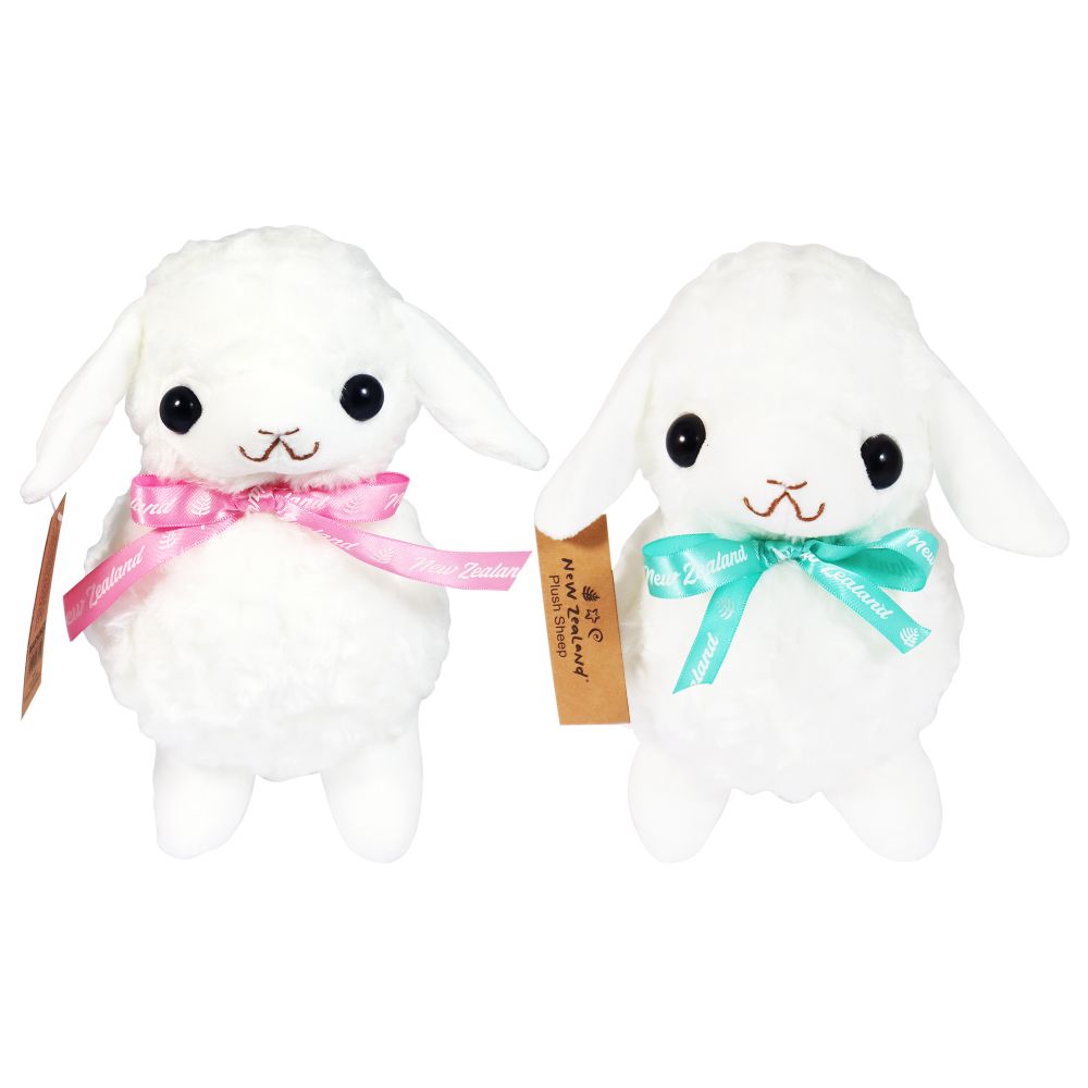 Sheep Soft Toy with NZ Ribbon 22cm
