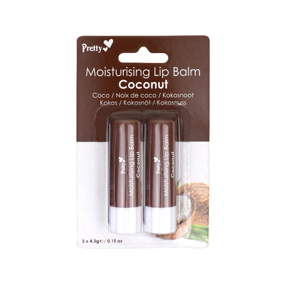 Moisturising Lip Balm Duo Coconut Pretty 4.3g each