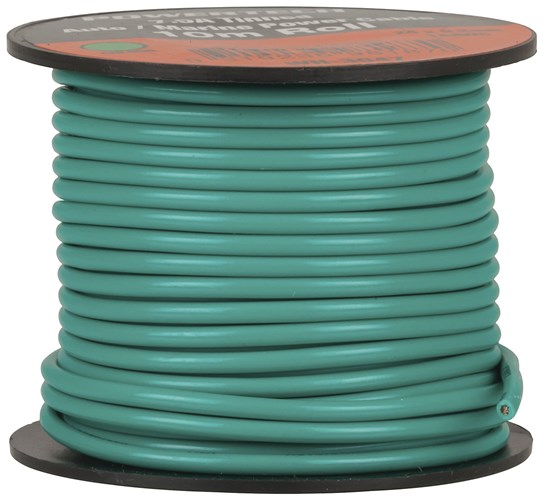 CABLE HU RND H/D 7.5A TINNED 10M RL GRN