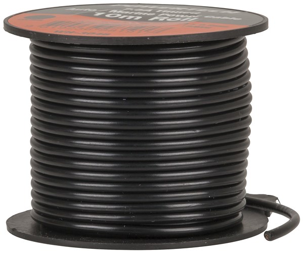 CABLE HU RND H/D 7.5A TINNED 10M RL BLK