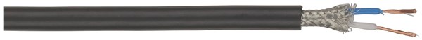 CABLE MIC SCRN 2CORE BLK - PER METRE