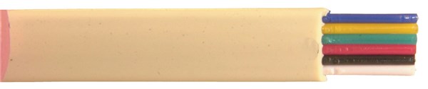 CABLE TEL FLAT IVR 6CORE APRV - PER METRE