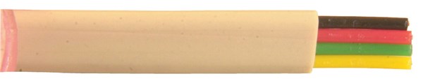 CABLE TEL FLAT IVR 4CORE APRV - PER METRE