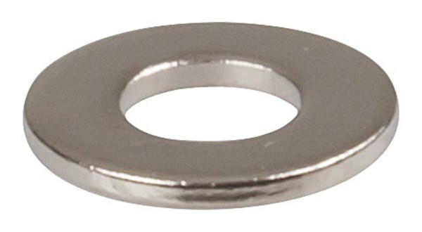 WASHER MTL M4 FLAT SLV PK25