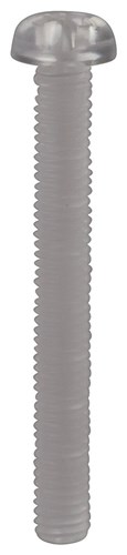 SCREW NYLON M3X25MM PHIL R/HD WHT PK10