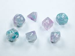 Mini Polyhedral 7 Die Set CHX20545 Nebula Wisteria/White