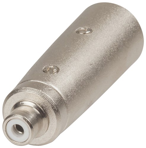 ADPT PLG XLR/3P - SKT RCA MTL SLV