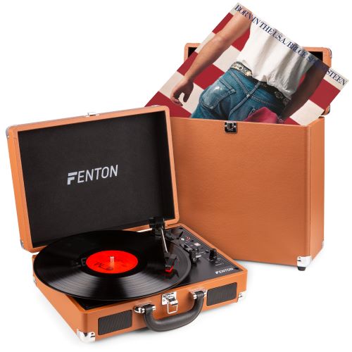Record Player Including LP Record Case