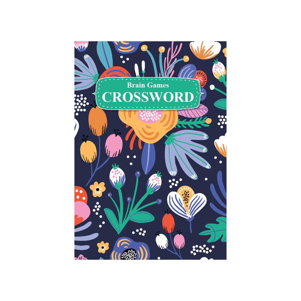 Puzzle Book Crossword Floral 160pgs 180x128mm