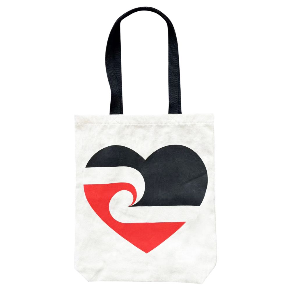 Bag Canvas Māori Flag Heart 40cm