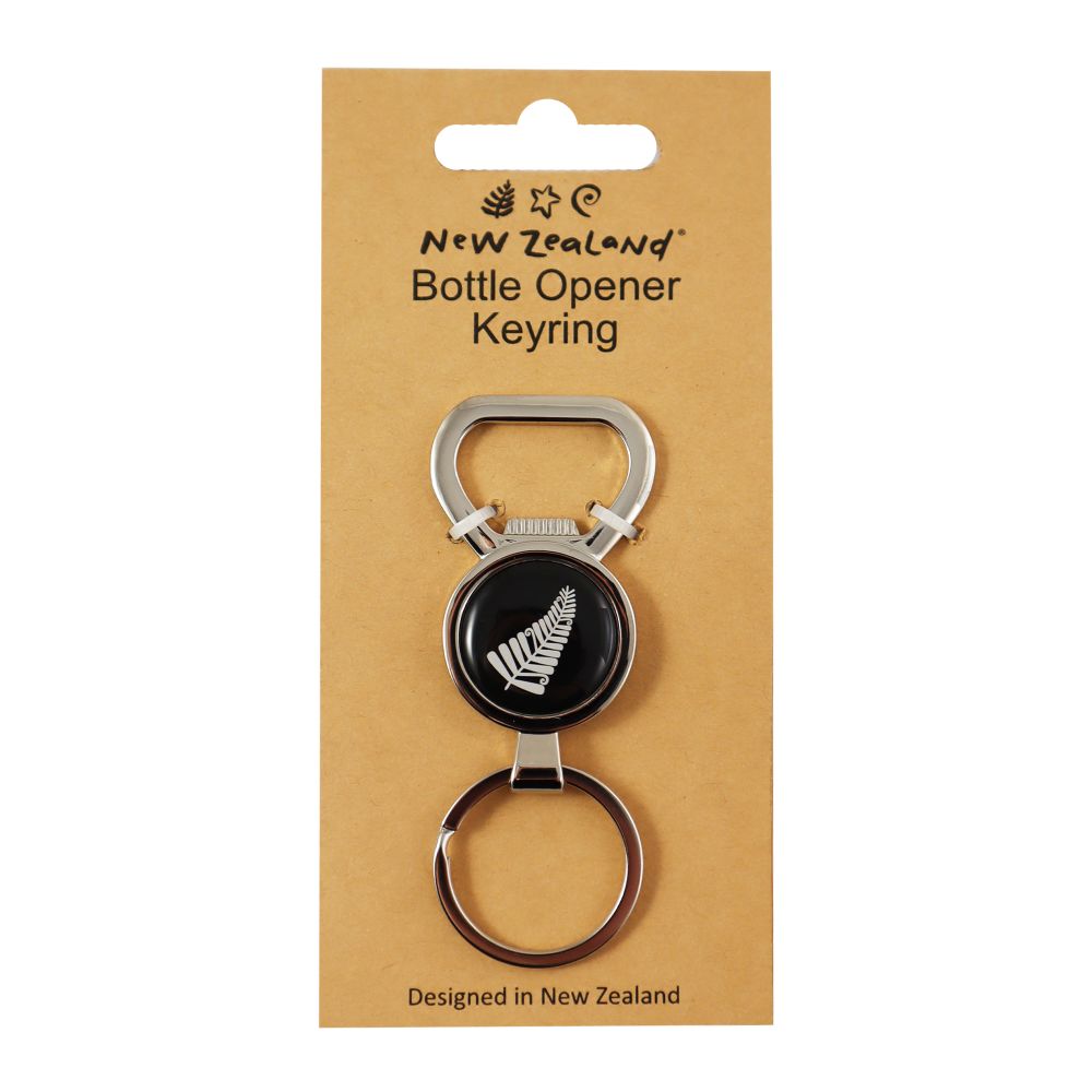 Bottle Opener Keyring NZ Fern 97mm