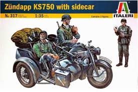 Italeri 1:35 Zundkapp KS750 with Sidecar