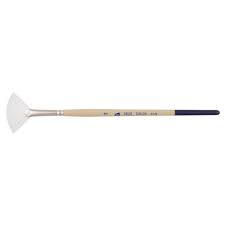 White Taklon Fan #1 Paint Brush