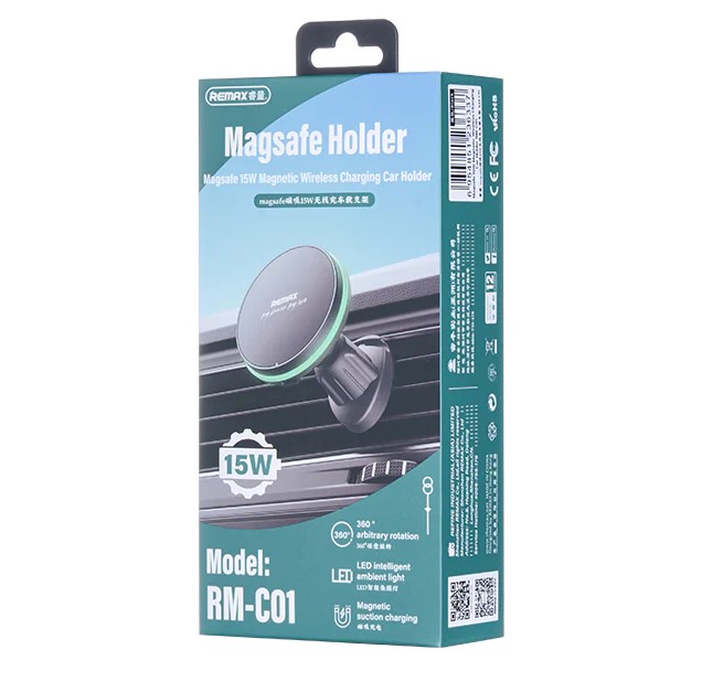 REMAX MagSafe Magnetic 15W Wireless Charging Car Mount