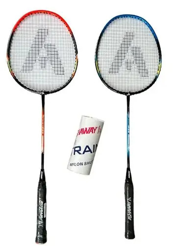 Ashaway AM3000 Badminton Set with 2 x rackets and shuttles