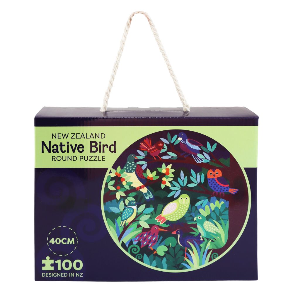 Puzzle Round NZ Birds & Flora 40cm