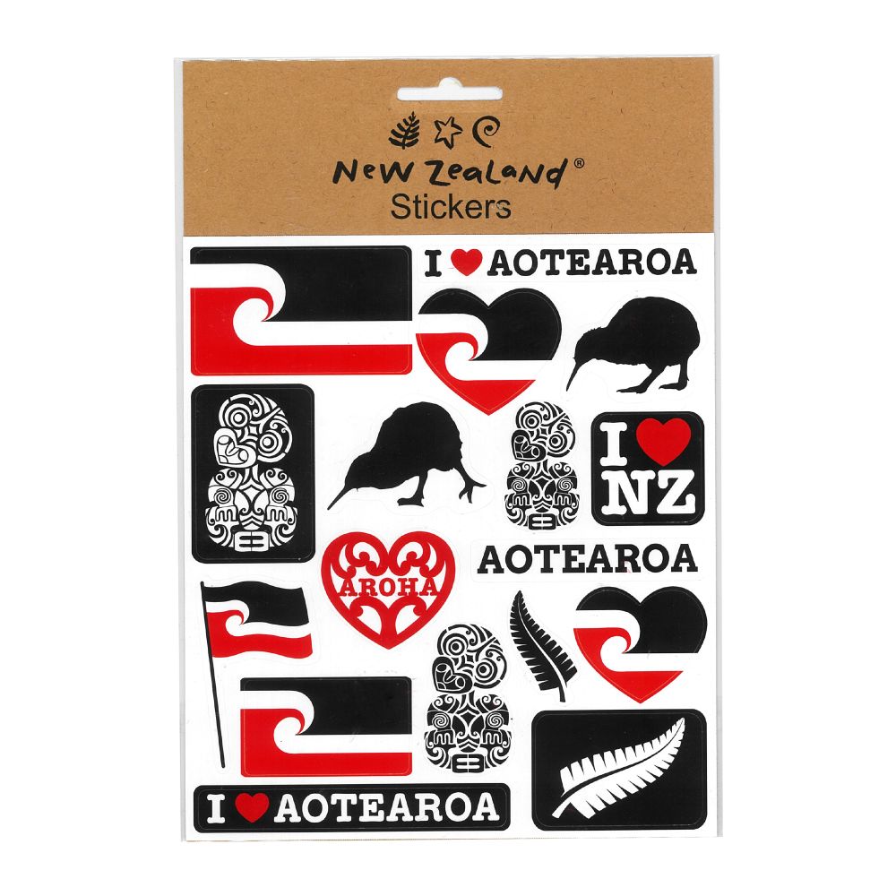 Stickers NZ Māori Aroha 15x17cm