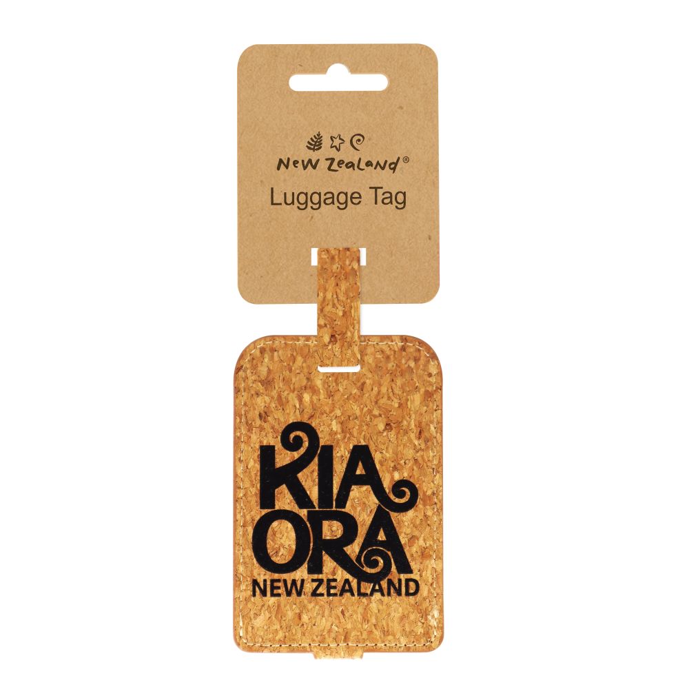 Luggage Tag Cork NZ Kia Ora 11cm