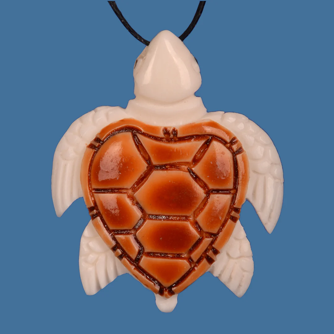BPS008- Bone Turtle Pendant