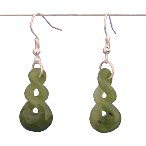 JE024- Jade Double Twist Earring