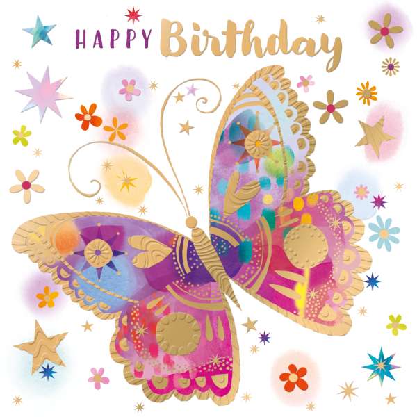 Birthday Card- Butterfly - Noel TATT