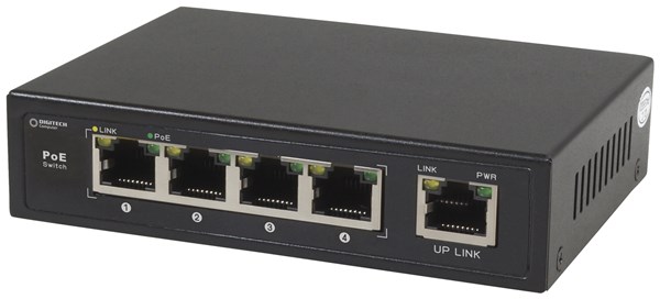 HUB SWITCH POE 5PORT 65W 10/100 W/PSU