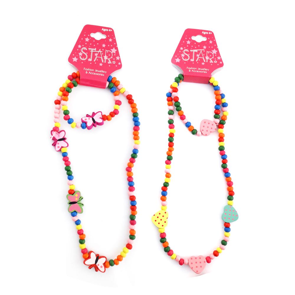 Bracelet & Necklace Butterfly & Heart