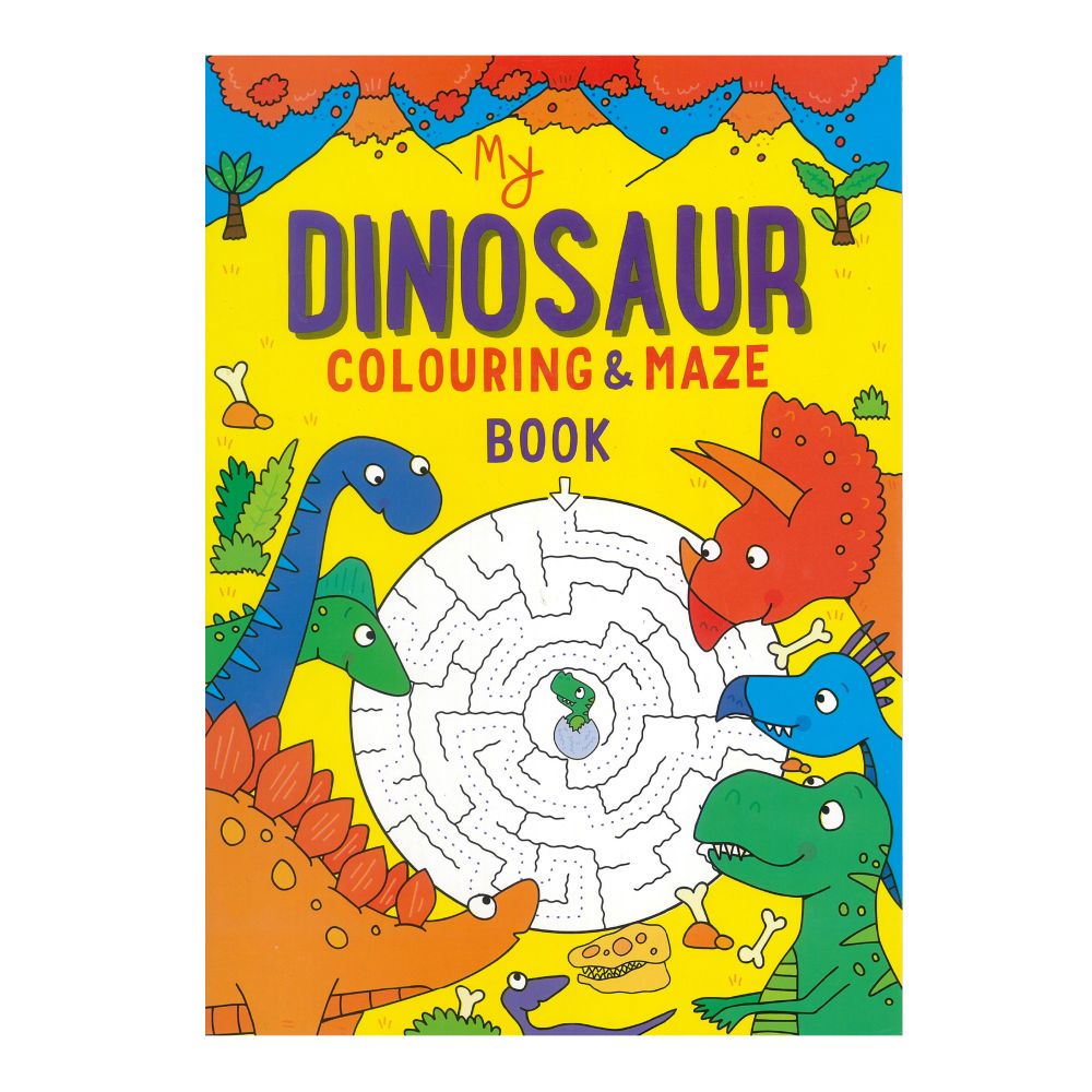Colouring & Maze Book Dinosaur 24pg 29.5x21cm