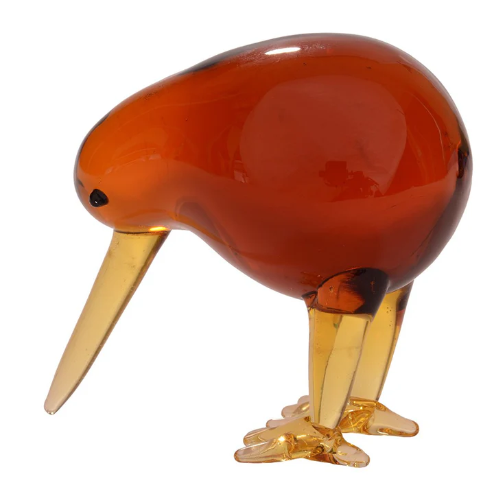 HKG020 - Glass Brown Kiwi Ornament