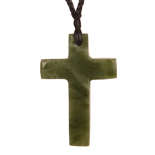 JP211 - Jade Cross Pendant Necklace