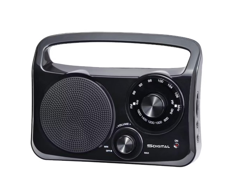 S-Digital Portable AM/FM Radio - Black